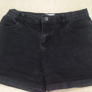 Girls Black Denim Shorts